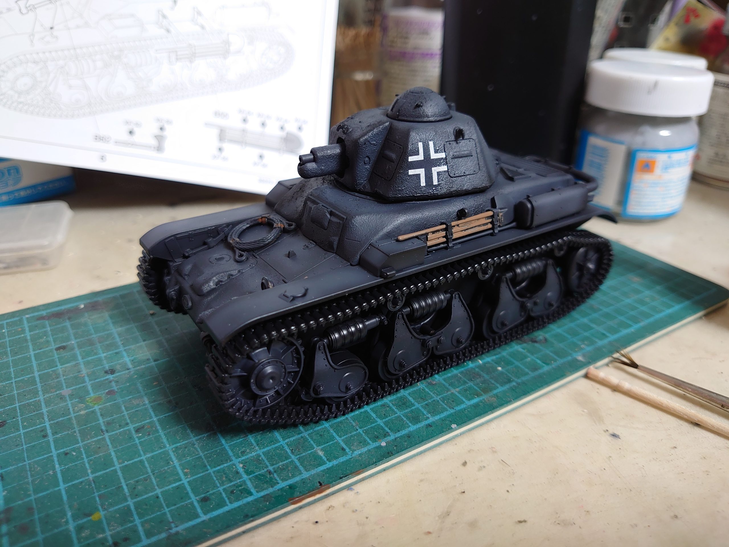 タミヤの新製品 1/35 R35軽戦車をドイツ軍塗装で製作④ | 模型大隊戦闘日誌