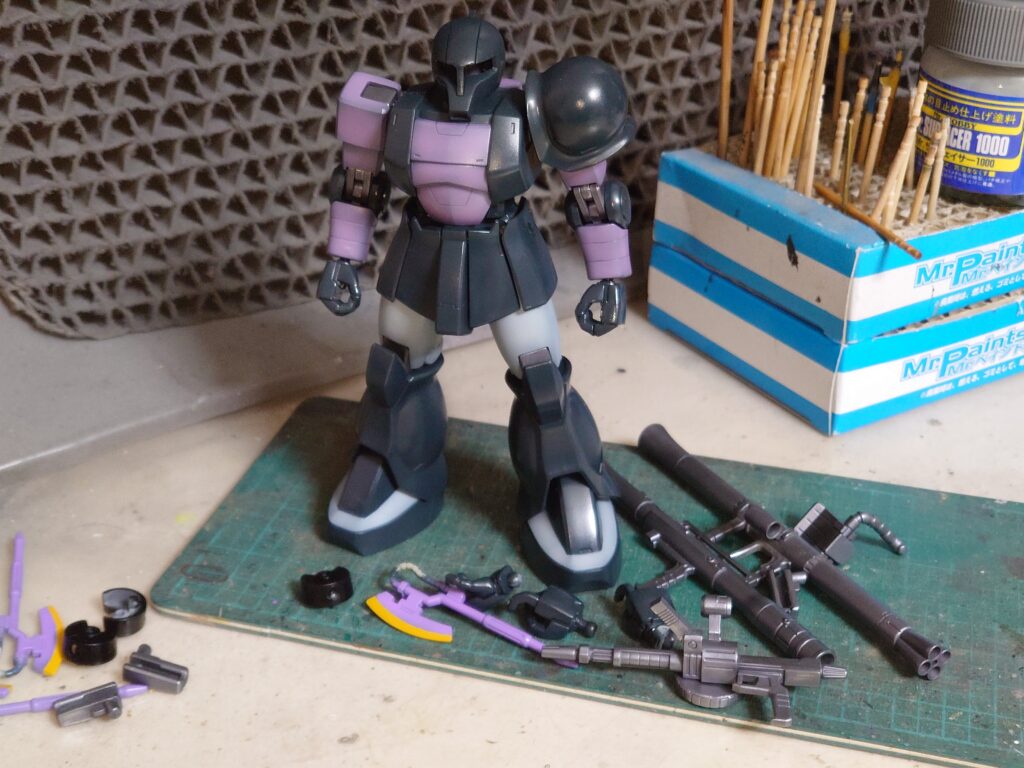 HGUC ザクI(旧ザク・黒い三連星仕様) 製作記④ | 模型大隊戦闘日誌