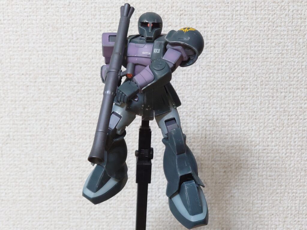 HGUC ザクI(旧ザク・黒い三連星仕様) 製作記⑤(完成) | 模型大隊戦闘日誌