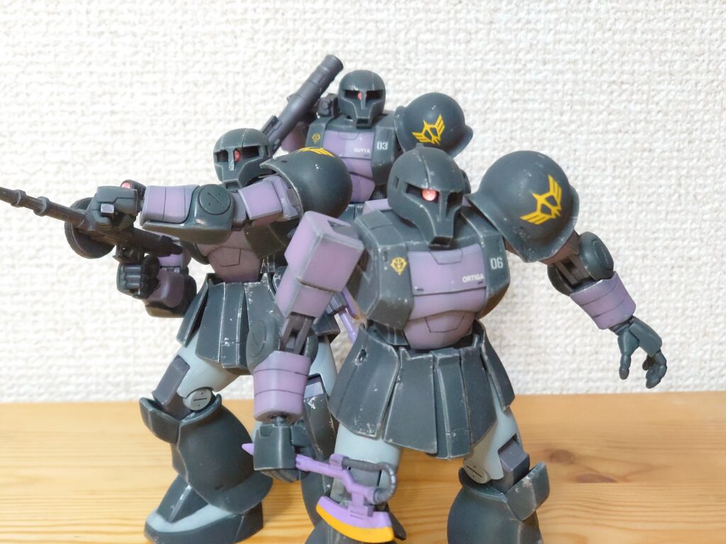 HGUC ザクI(旧ザク・黒い三連星仕様) 製作記(おまけ) | 模型大隊戦闘日誌