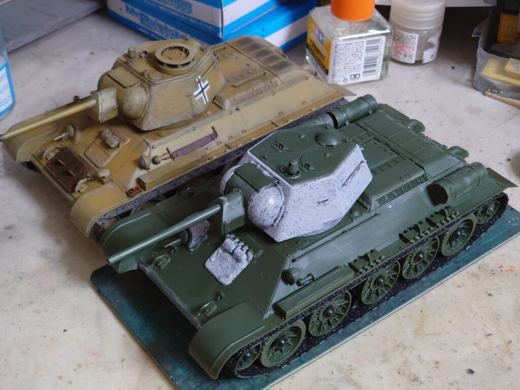 60年前に作成　タミヤ T-34 戦車モデル 1/35 スケール T34/76 タミヤ1/35 | ぷろとたいぷZEROのブログ